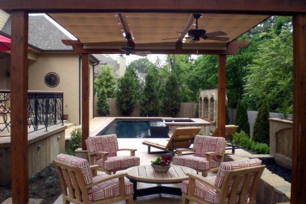 Outdoor patio and kitchen is a great way to enhance your landscape.